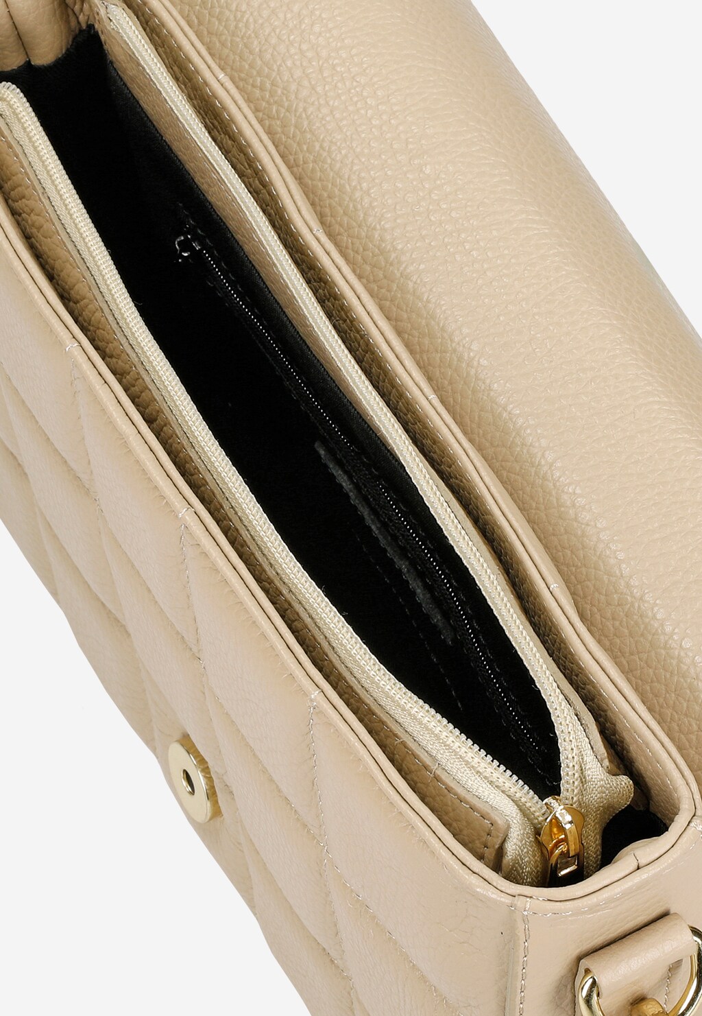 Beżowa torebka damska z ozdobnymi przeszyciami 80306-54 Widok 7