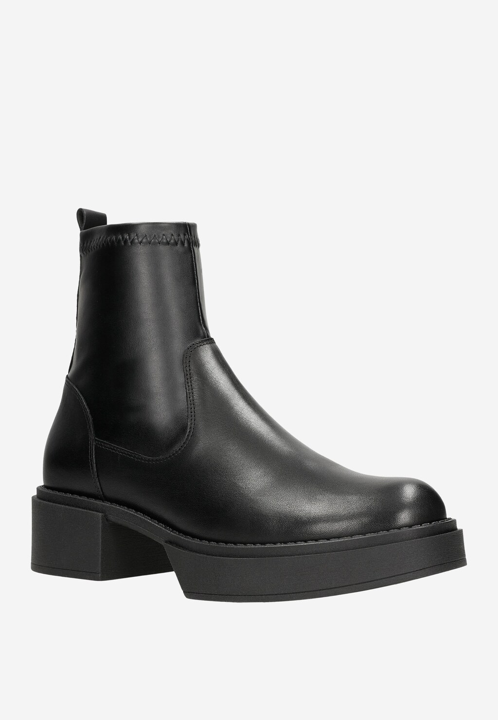 Czarne jesienne botki damskie w stylu urban 55126-51 Widok 2