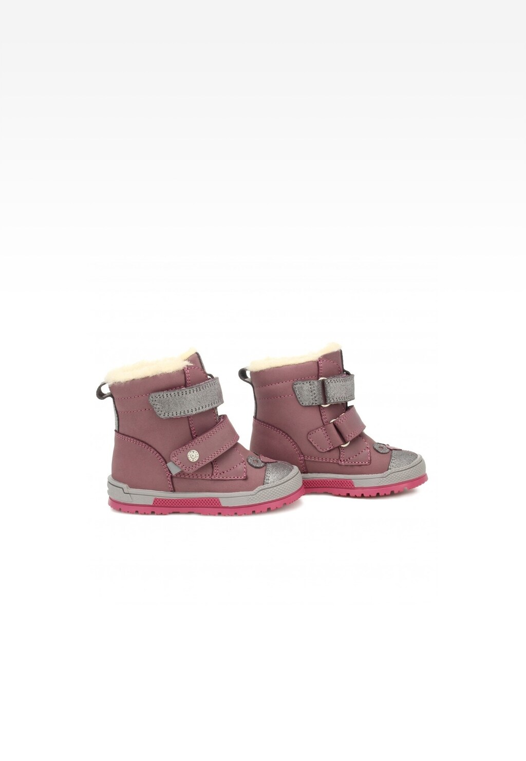 Trzewiki ocieplane BARTEK 11041002, dla dziewcząt, fioletowo-srebrny Widok 7
