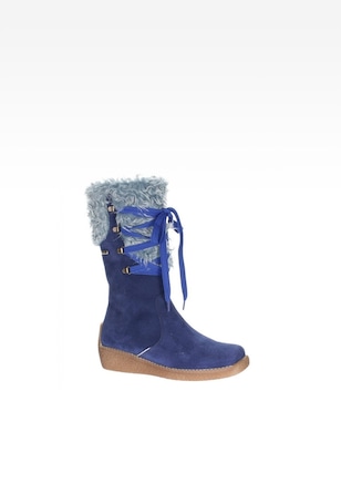 Zateplené kozačky BARTEK W-74328/0RR, pro dívky, modré