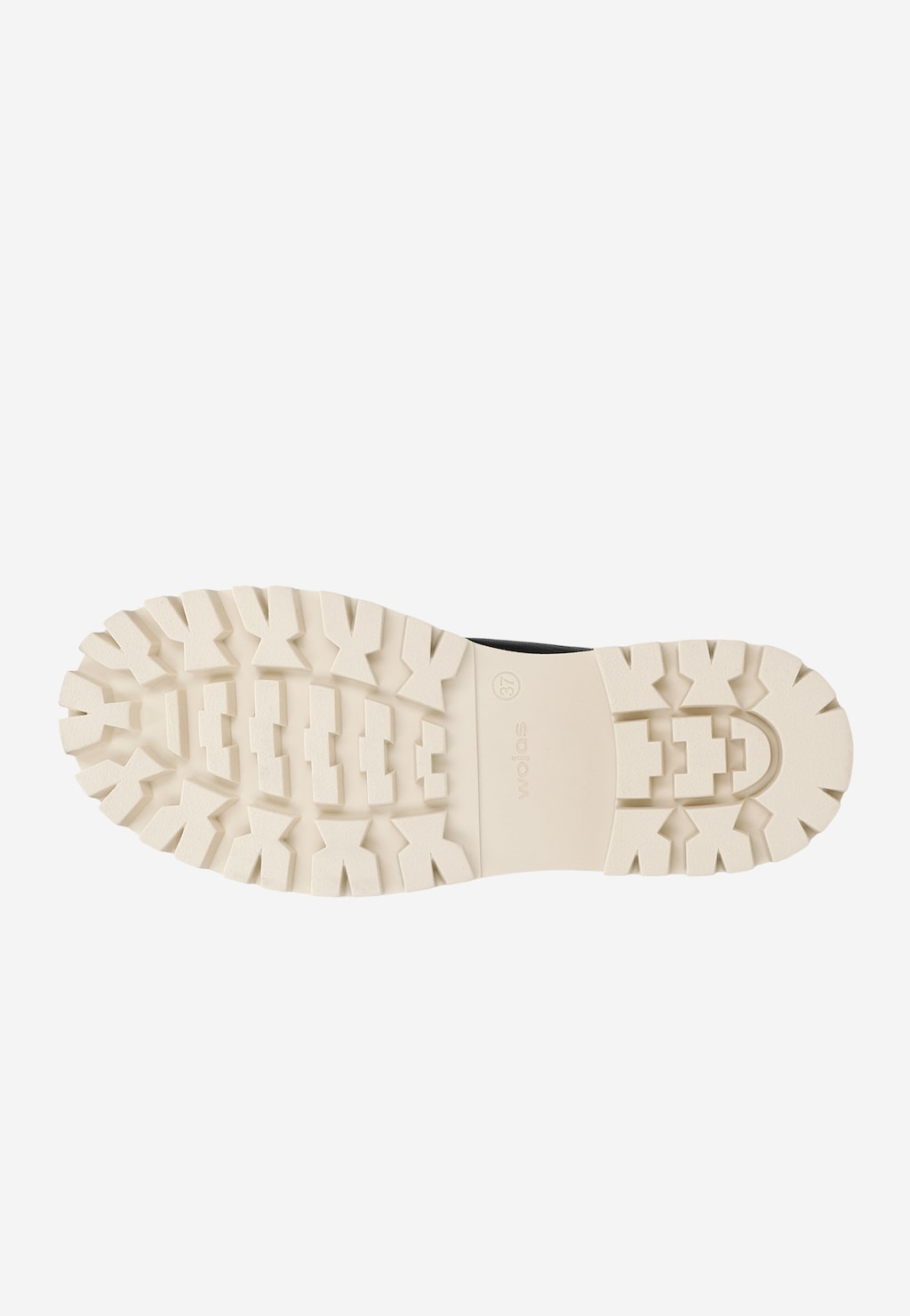 Czarne sznurowane trzewiki damskie z białą podeszwą 64058-51 Widok 6