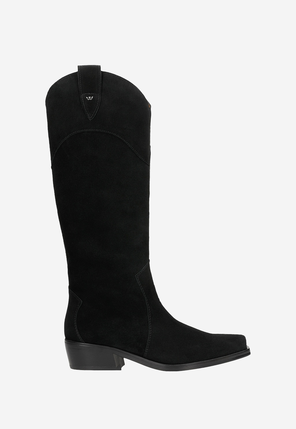 Štýlové dámske kozačky z čiernej velúrovej kože 71039-61 Widok 2