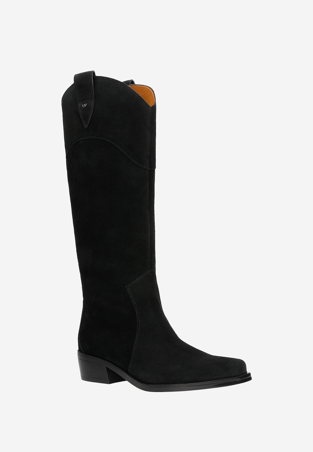 Štýlové dámske kozačky z čiernej velúrovej kože 71039-61 Widok 3