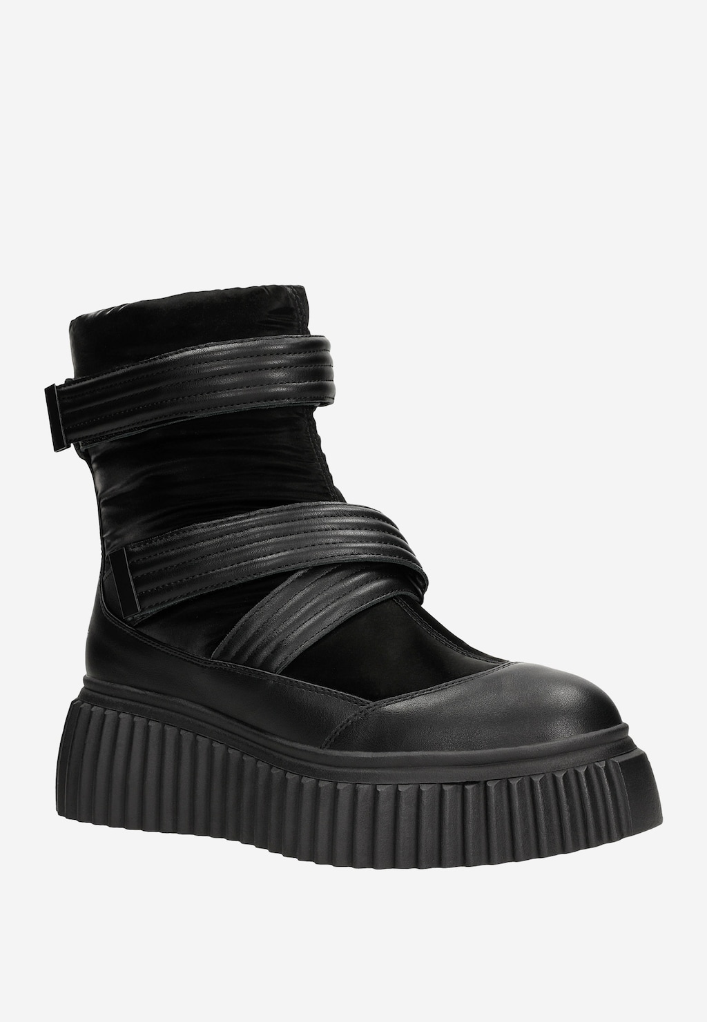 RELAKS čierne dámske snehule s pásikmi na suchý zips R35002-11 Widok 3