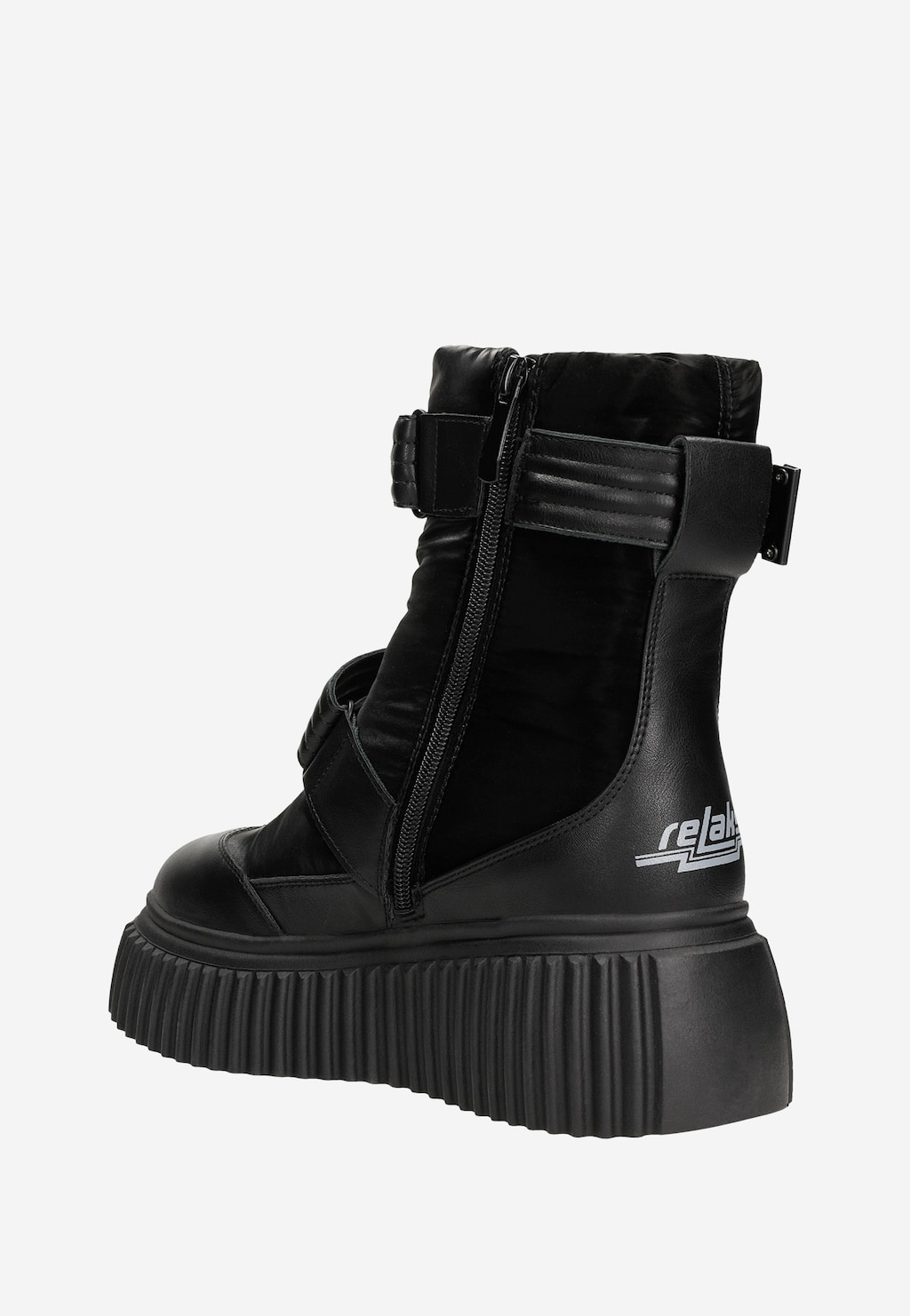 RELAKS čierne dámske snehule s pásikmi na suchý zips R35002-11 Widok 4
