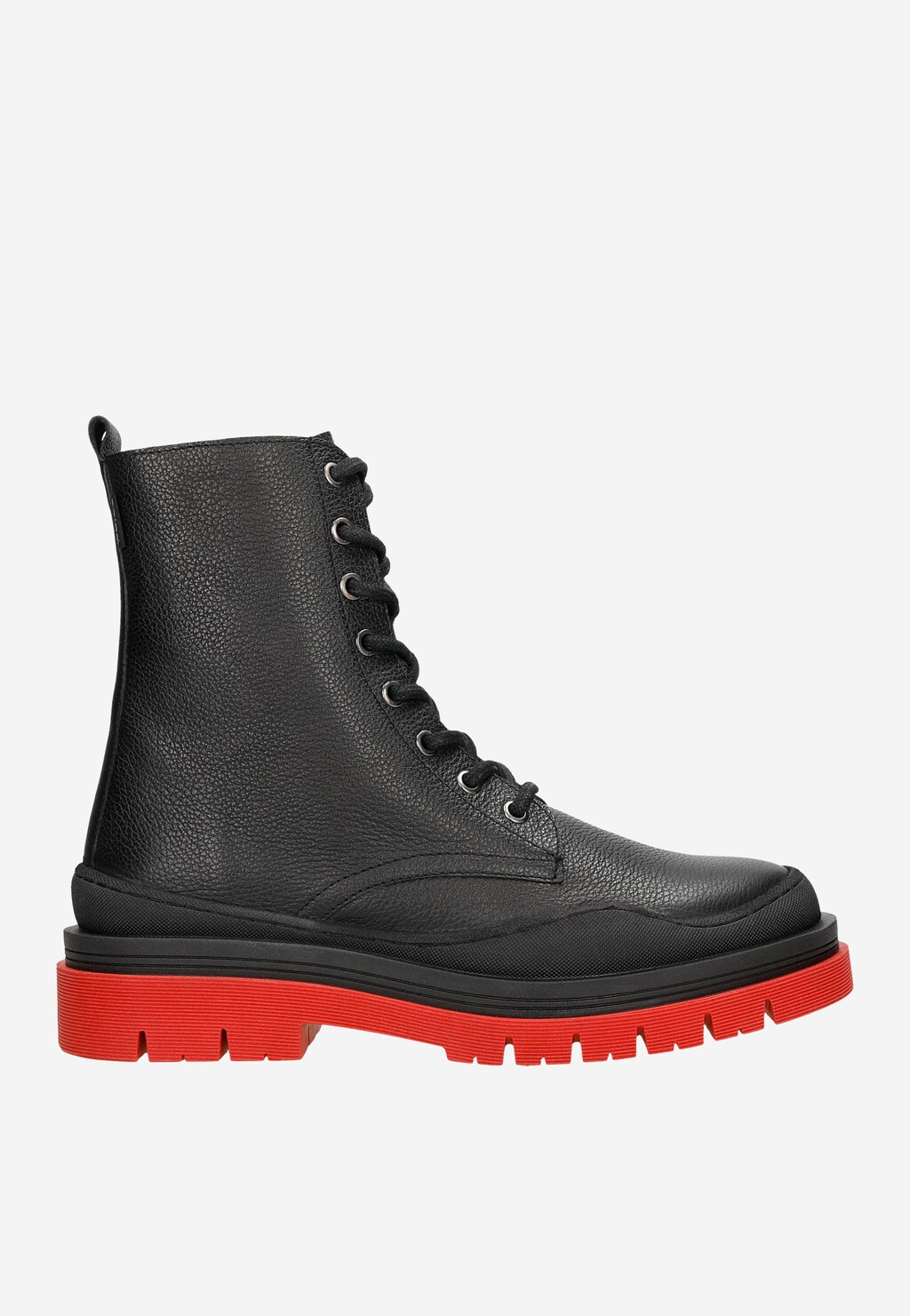 Dámske členkové topánky z lícovej kože s červenou podrážkou 64080-51 Widok 2