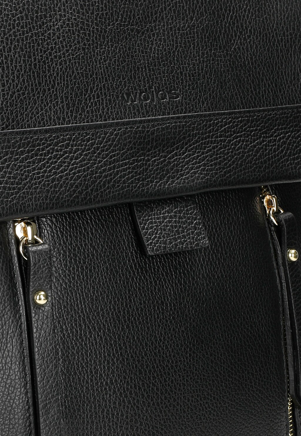 Czarny plecak damski skórzany z dwiema kieszonkami z przodu 80300-51 Widok 6