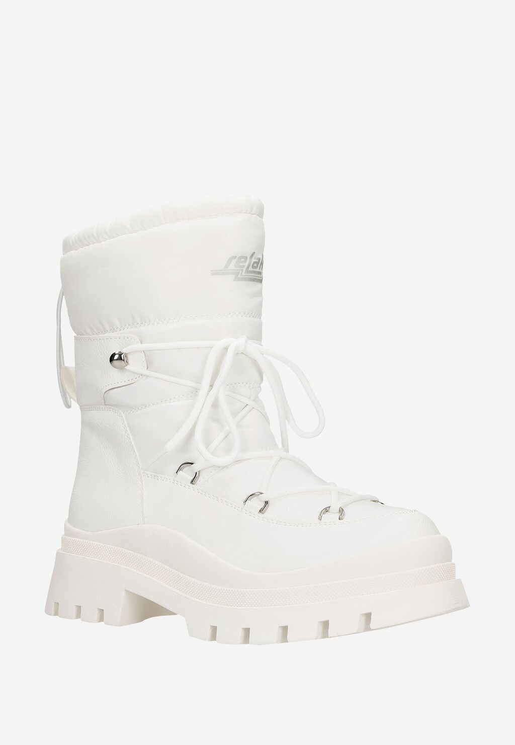 RELAKS stylowe ocieplane białe Śniegowce damskie  R35000-19 Widok 3