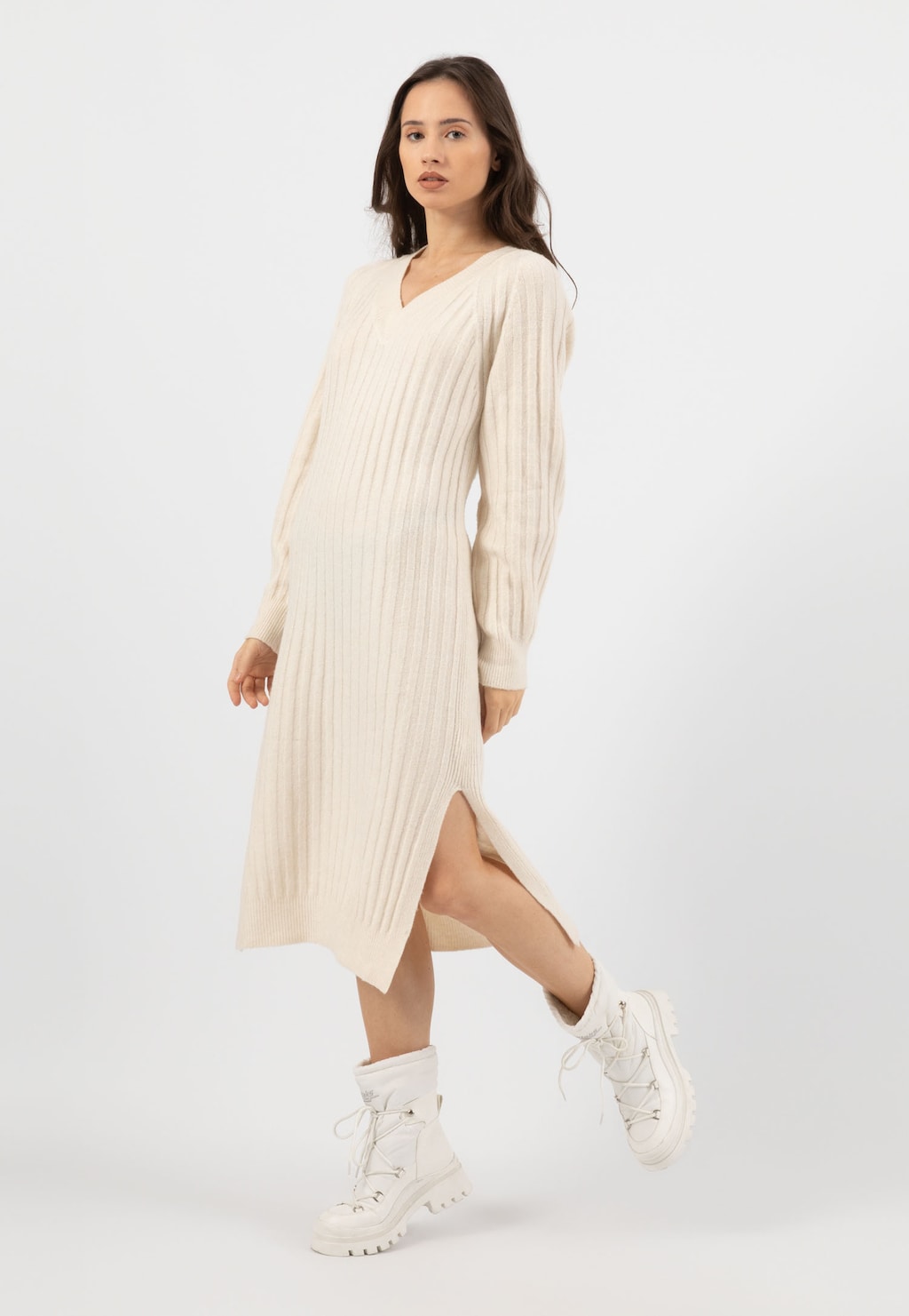 RELAKS stylowe ocieplane białe Śniegowce damskie  R35000-19 Widok 7