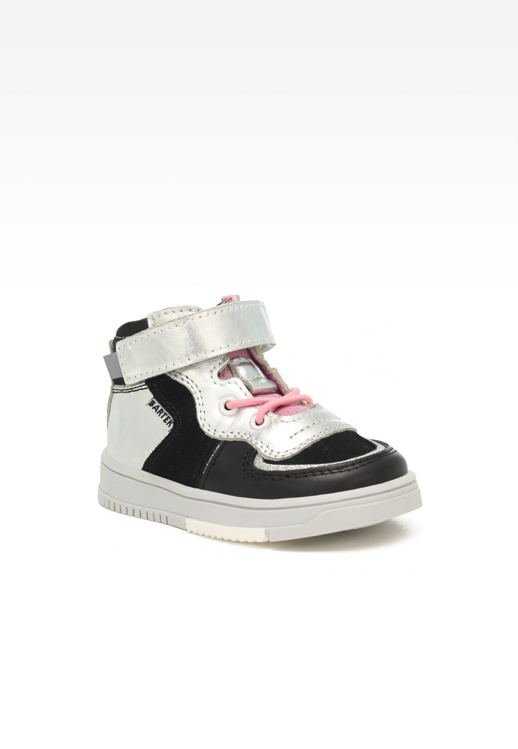 Sneakers BARTEK 11583002 II, dla dziewcząt, czarno-srebrny Widok 2