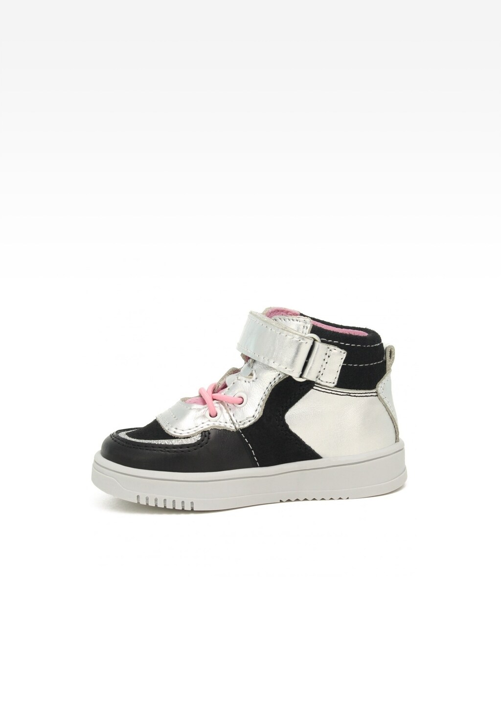 Sneakers BARTEK 11583002 II, dla dziewcząt, czarno-srebrny Widok 4