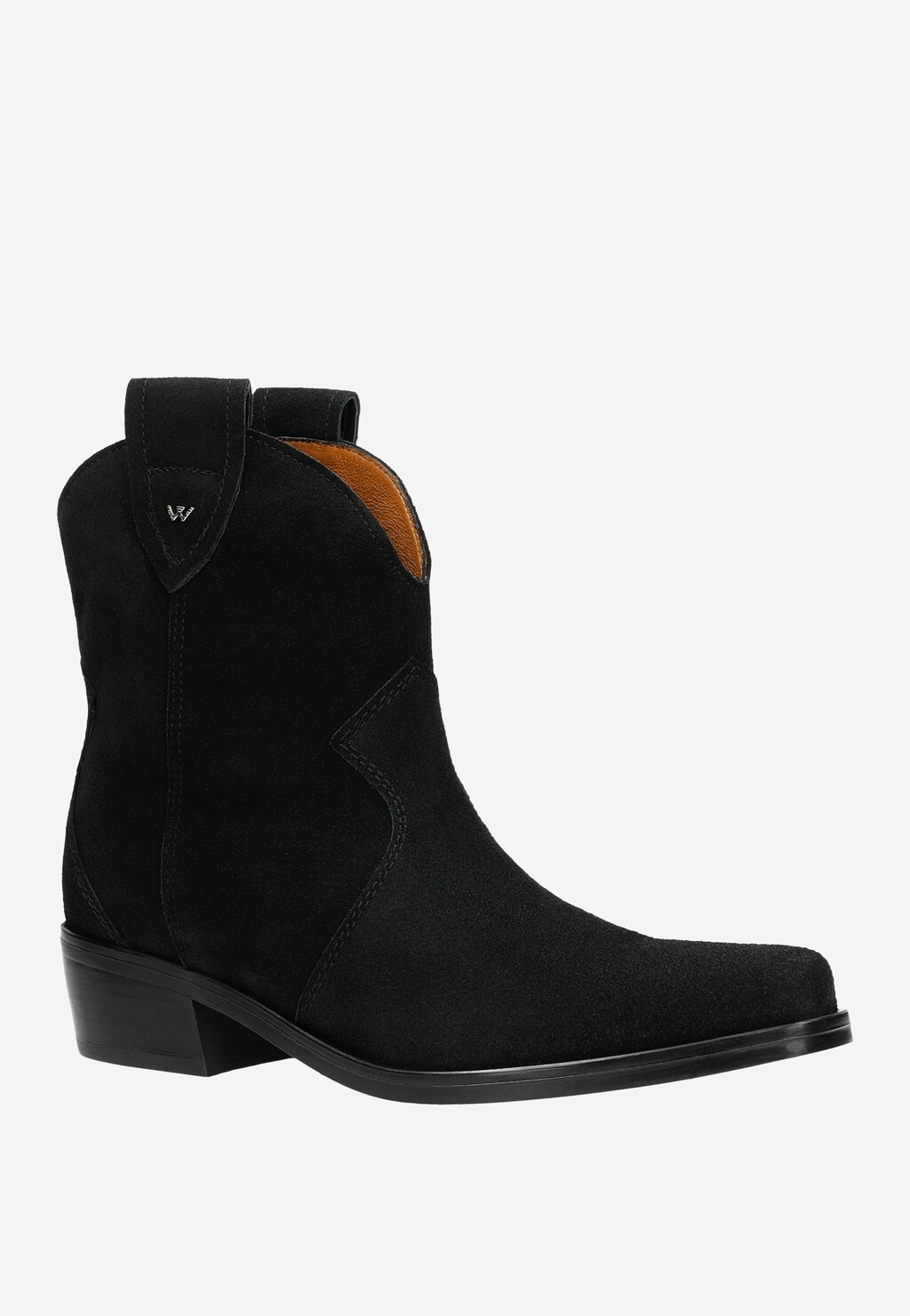 Czarne niskie kowbojki damskie 55186-61 Widok 3