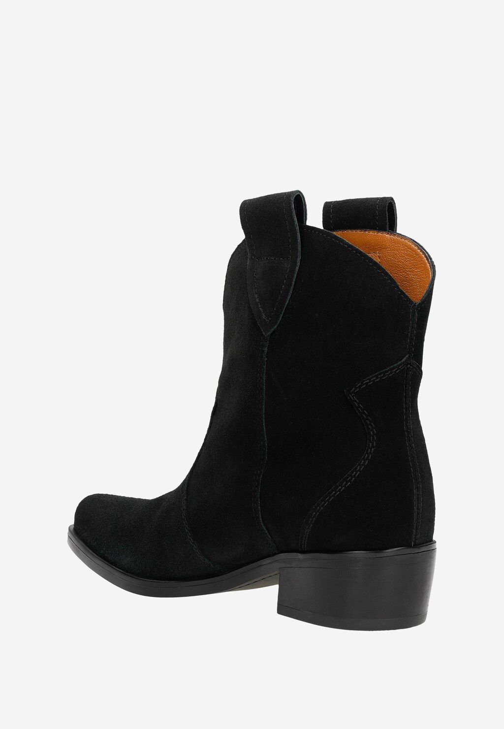 Czarne niskie kowbojki damskie 55186-61 Widok 4