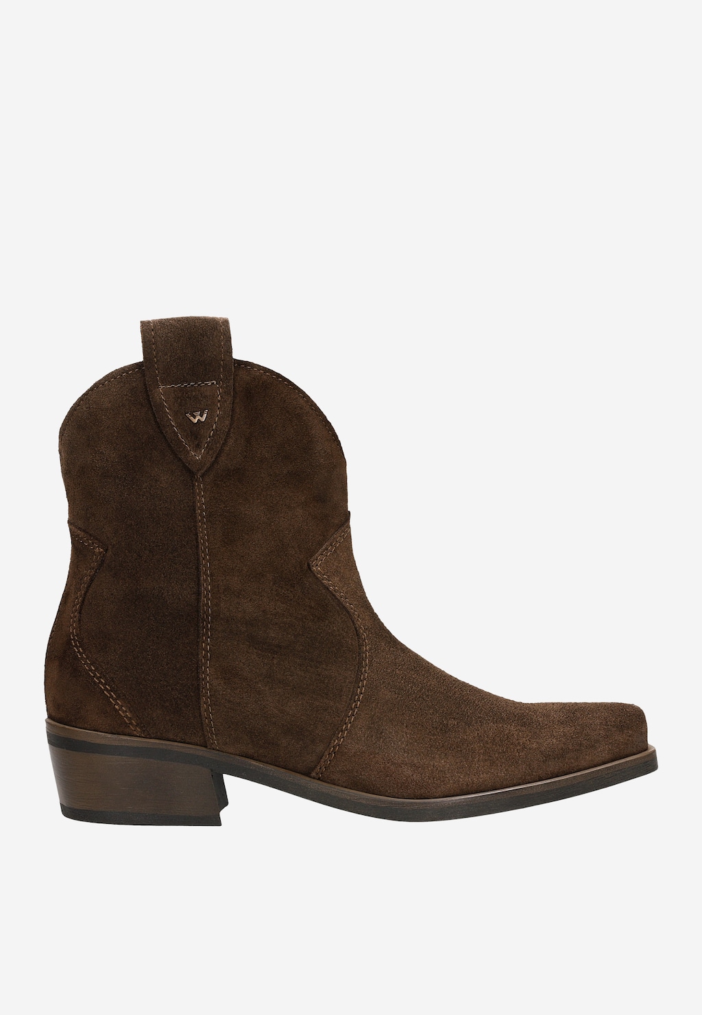 Štýlové jesenné dámske členkové čižmy z hnedého semišu 55186-62 Widok 2