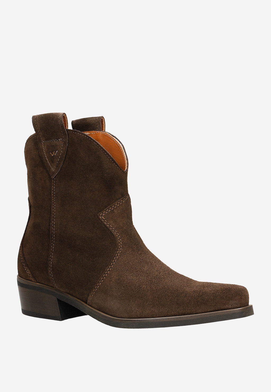 Štýlové jesenné dámske členkové čižmy z hnedého semišu 55186-62 Widok 3