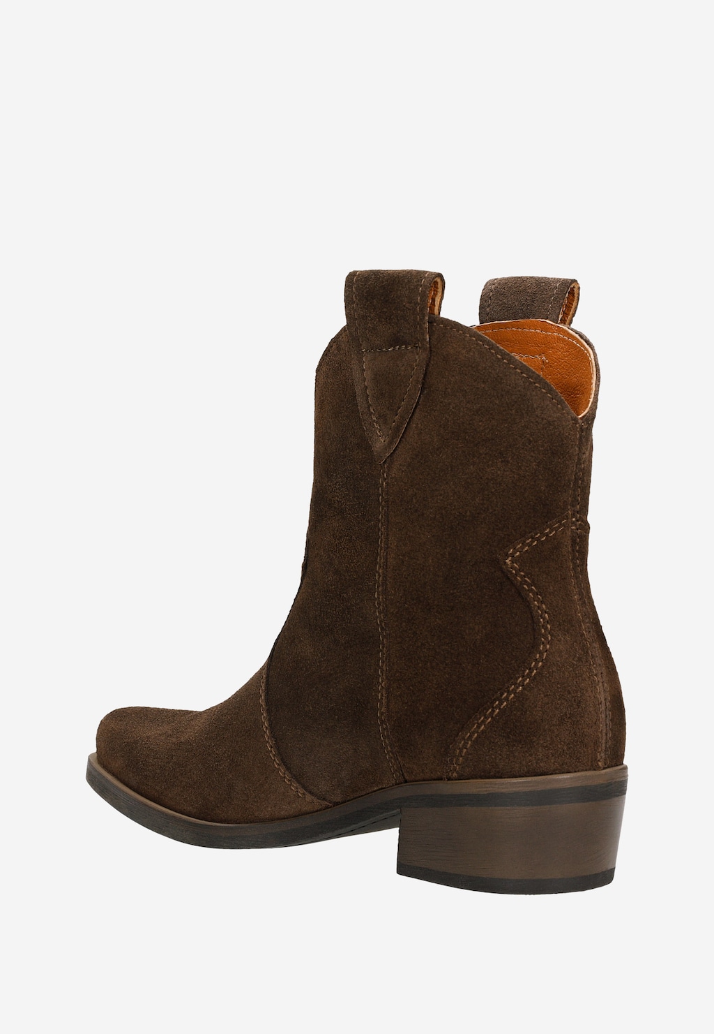 Štýlové jesenné dámske členkové čižmy z hnedého semišu 55186-62 Widok 4