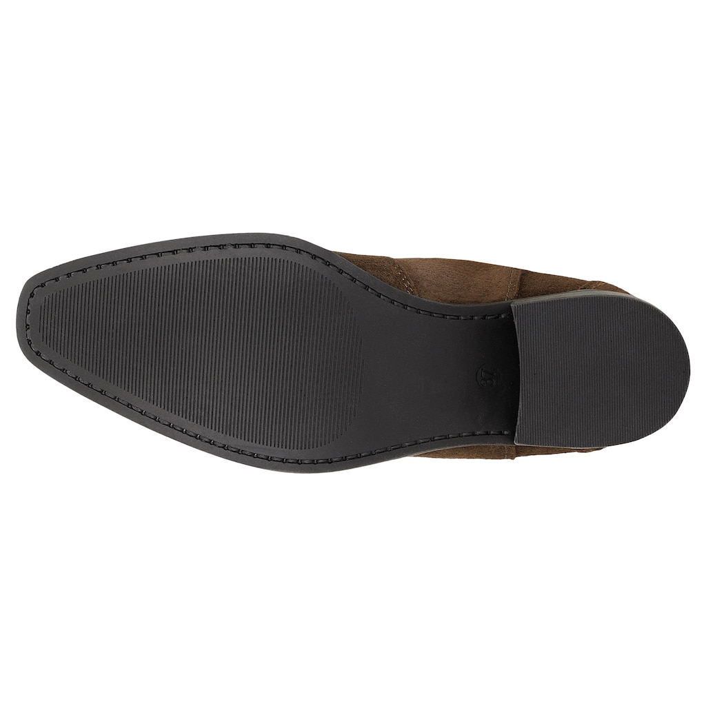 Štýlové jesenné dámske členkové čižmy z hnedého semišu 55186-62 Widok 6