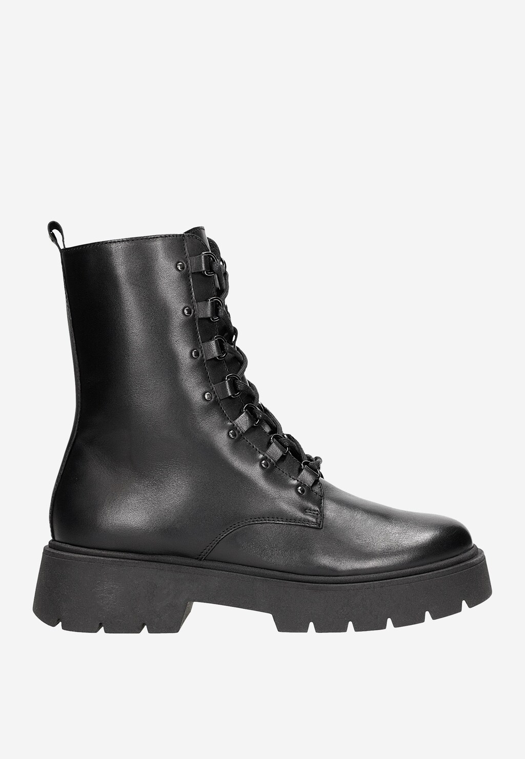 Štýlové čierne členkové topánky z pravej kože 64051-51 Widok 2