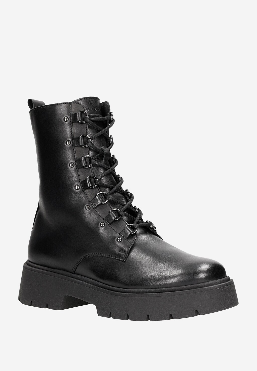 Štýlové čierne členkové topánky z pravej kože 64051-51 Widok 3