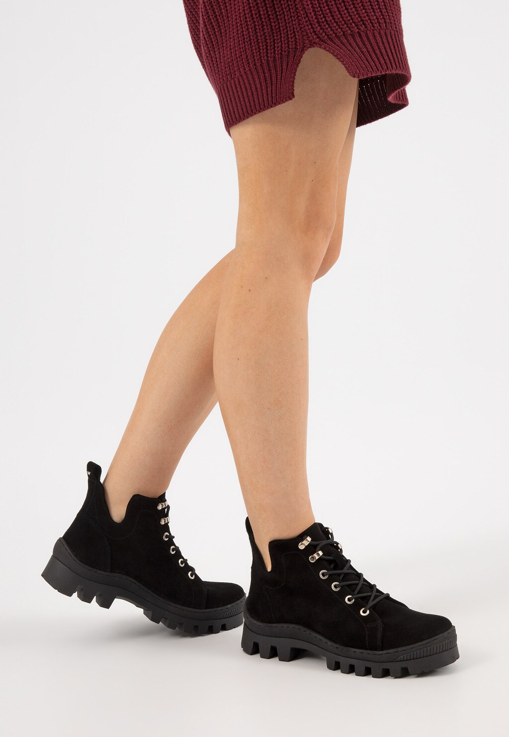 Nízke čižmy na bežný deň z čiernej prírodnej kože 64073-61 Widok 7