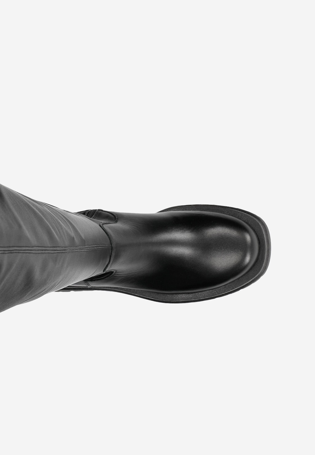 Czarne kozaki damskie z cholewką nad kolano 71010-81 Widok 5