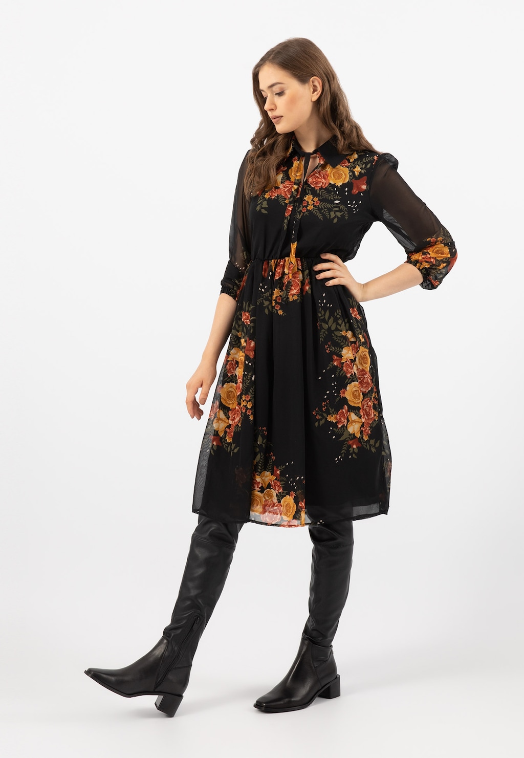 Zimné dámske kozačky z lícovej kože pre zmyselný outfit 71013-51 Widok 7