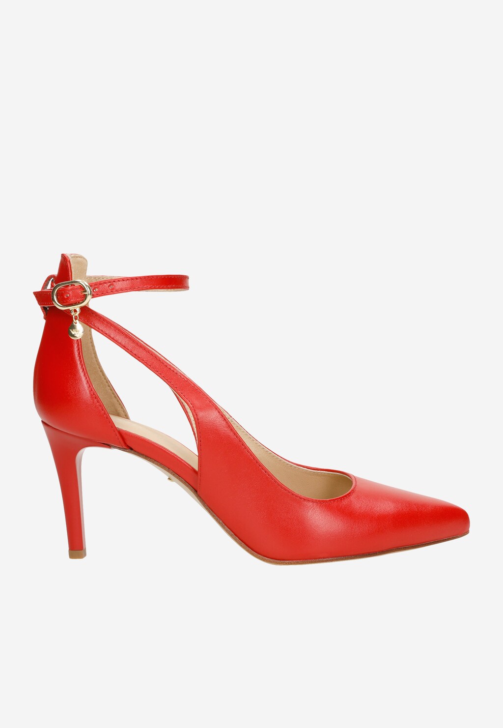 Vysoké luxusné lodičky z červenej lícovej kože 35018-55 Widok 2