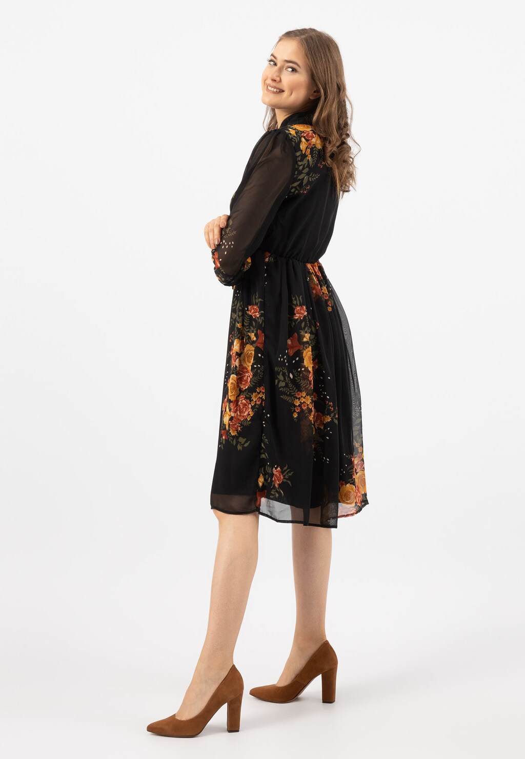 Výnimočné luxusné lodičky v jedinečnej hnedej farbe 35042-63 Widok 1