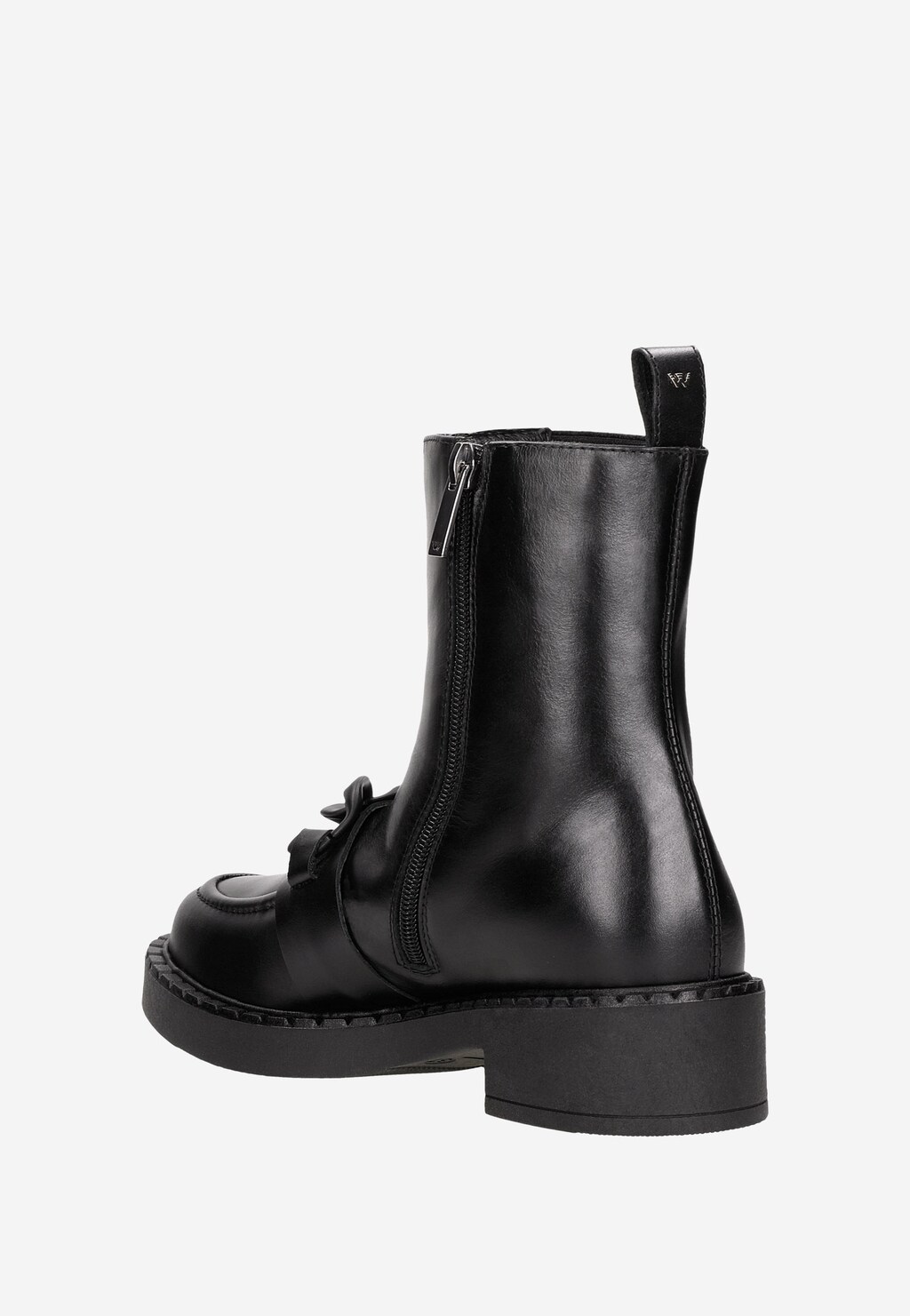 Štýlové dámske zimné topánky z kvalitnej lícovej kože 55188-51 Widok 4