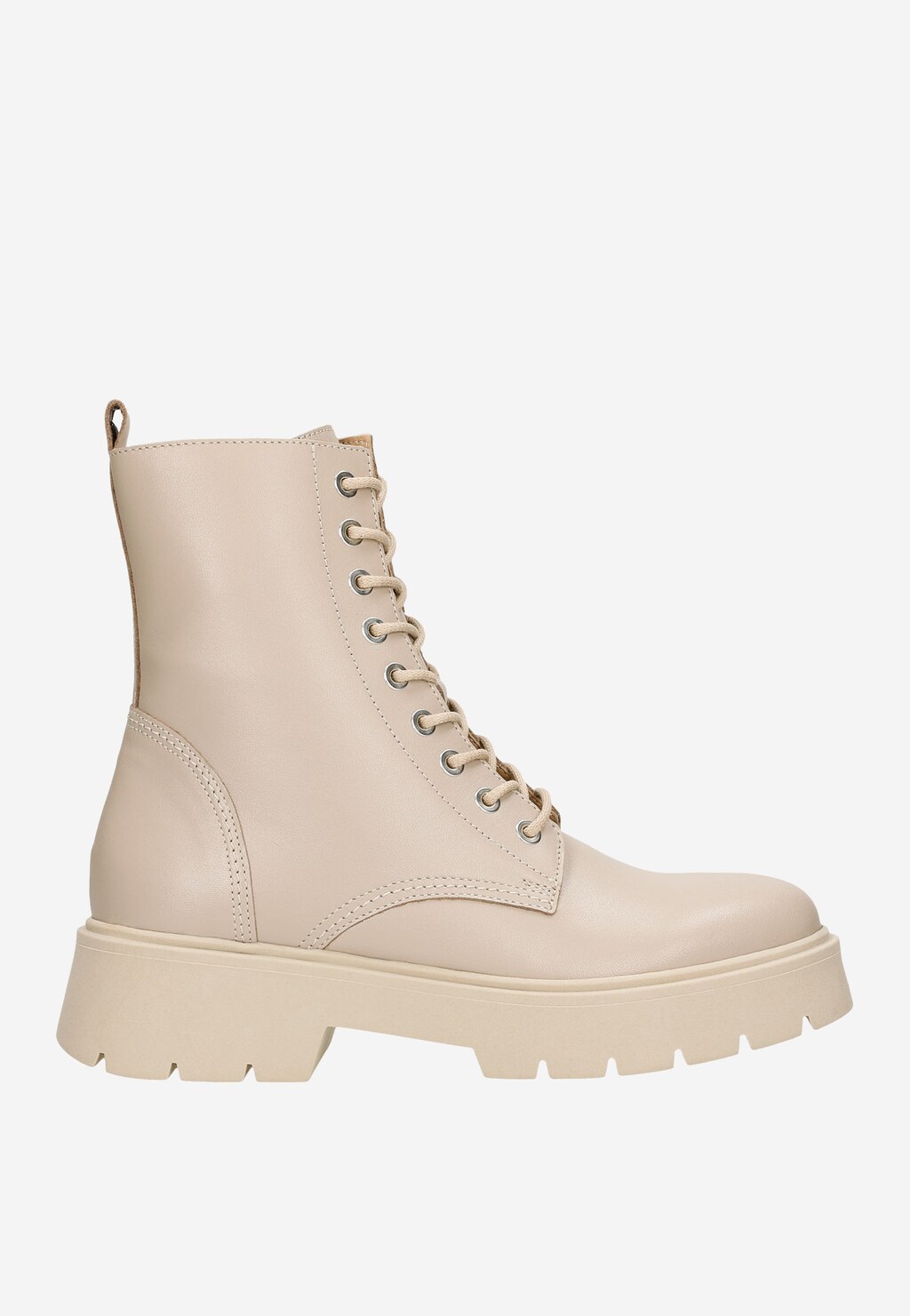 Béžové kožené dámske členkové čižmy na každý deň 64047-54 Widok 2