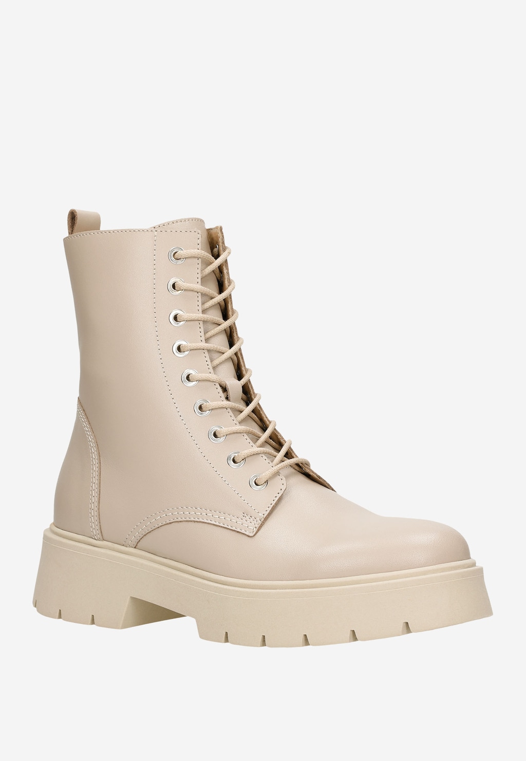 Béžové kožené dámske členkové čižmy na každý deň 64047-54 Widok 3