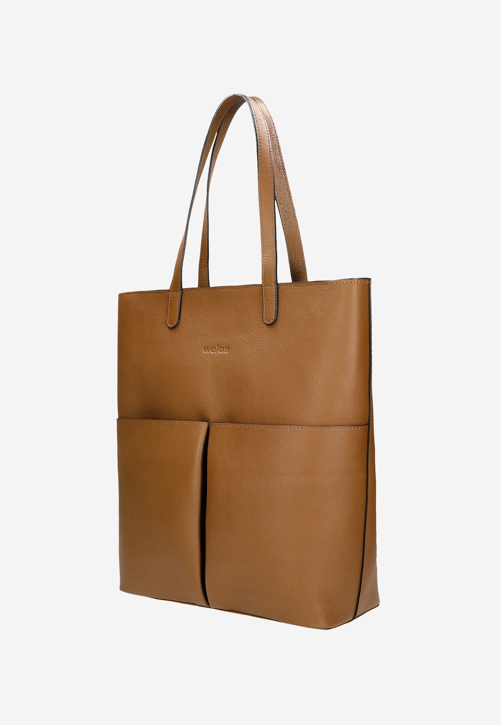 Pojemna skórzana shopperka damska w kolorze brązowym 80027-52 Widok 3