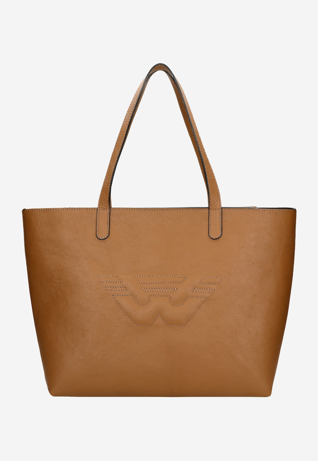 Duża brązowa torbka z tłoczonym logo 80323-52 Widok 2