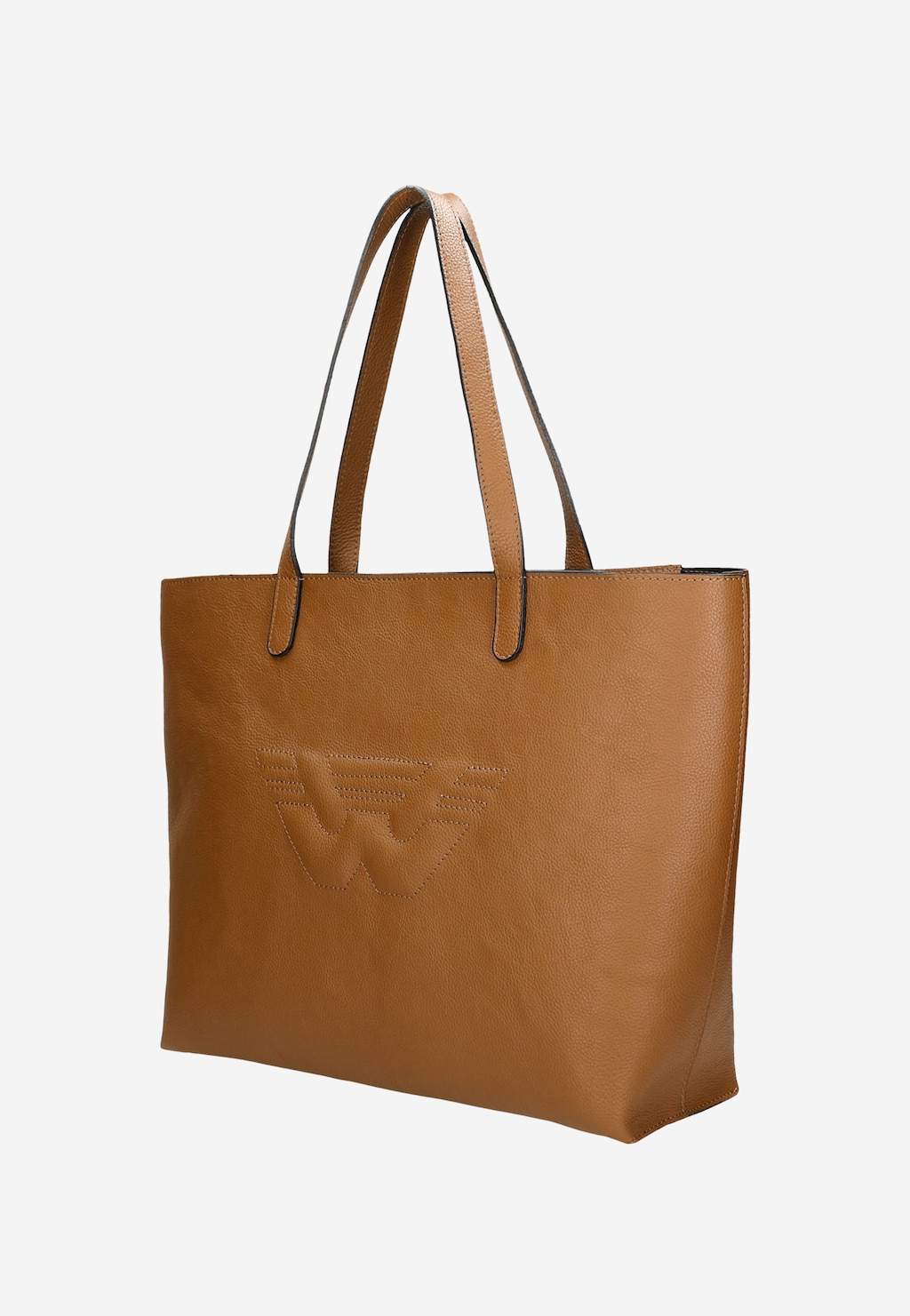 Duża brązowa torbka z tłoczonym logo 80323-52 Widok 3