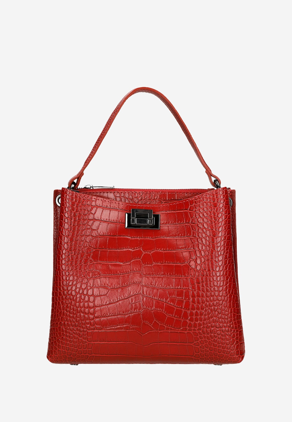 Červené dámske kožené kabelky pre ženy plné energie 80016-75 Widok 2