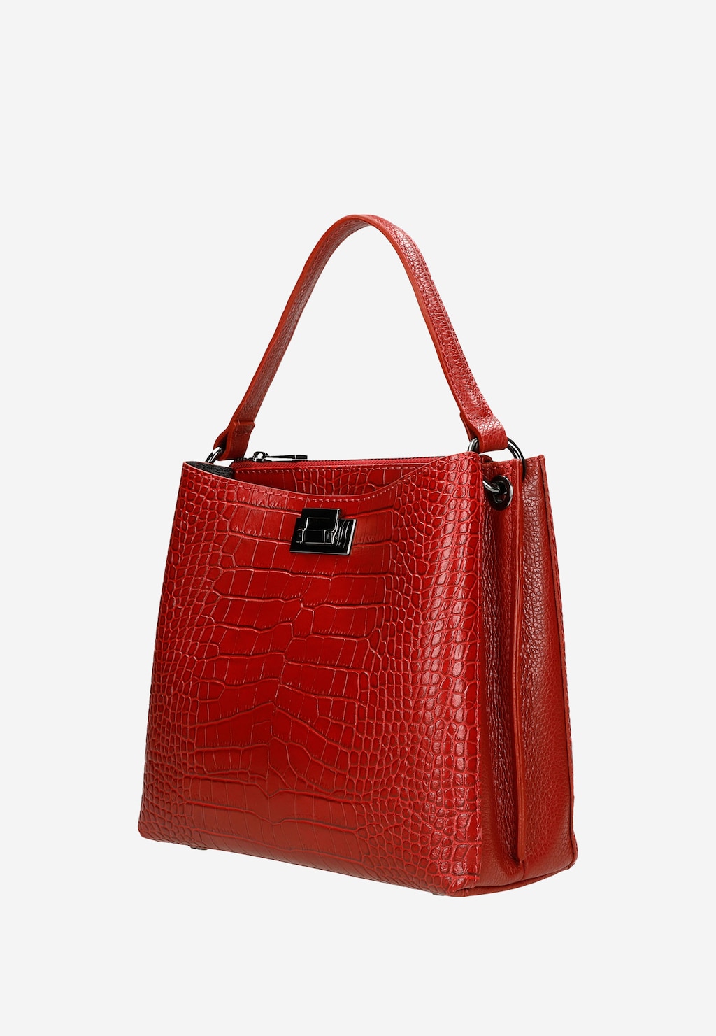 Červené dámske kožené kabelky pre ženy plné energie 80016-75 Widok 3