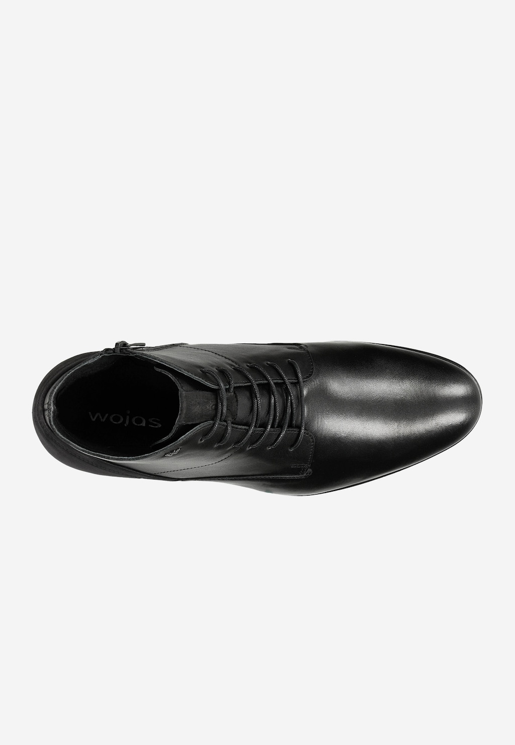 Czarne eleganckie trzewiki męskie ze skóry licowej 24081-71 Widok 5