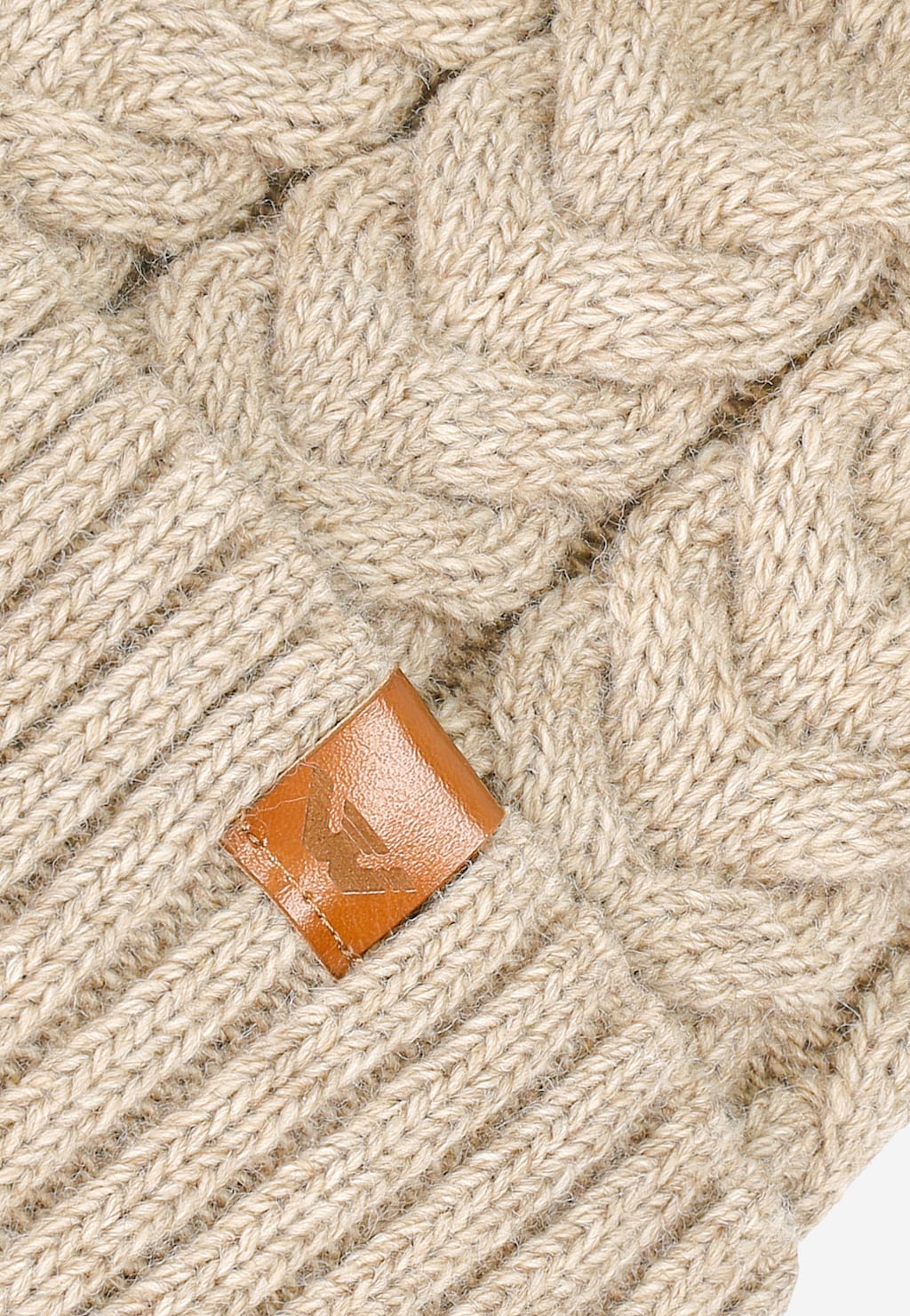 Czapka zimowa z pomponem w kolorze jasnobeżowym 96013-14 Widok 4