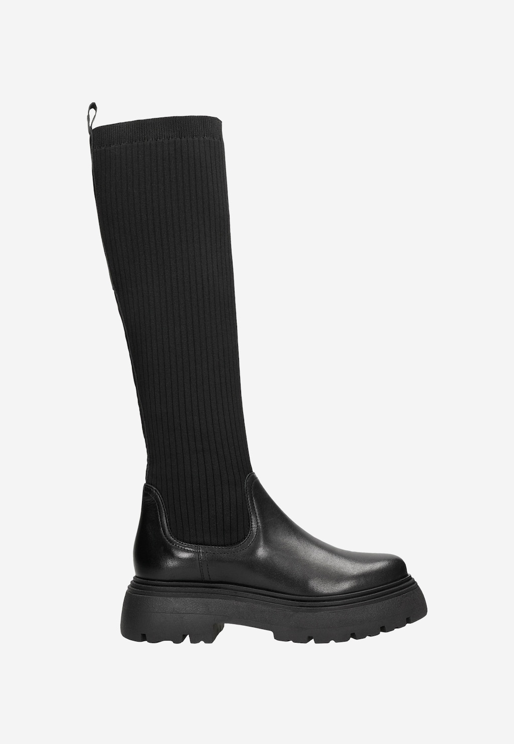 Czarne kozaki damskie z cholewką do kolana 71100-81 Widok 2