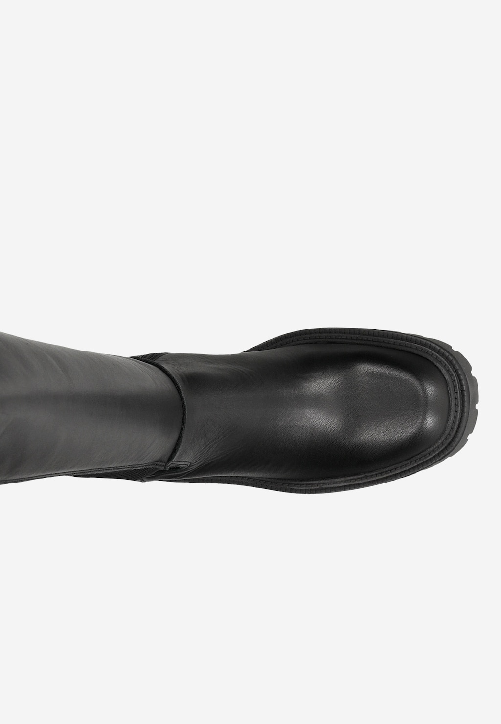 Czarne skórzane sztyblety w formie kozaków na obcasie 71110-50 Widok 5