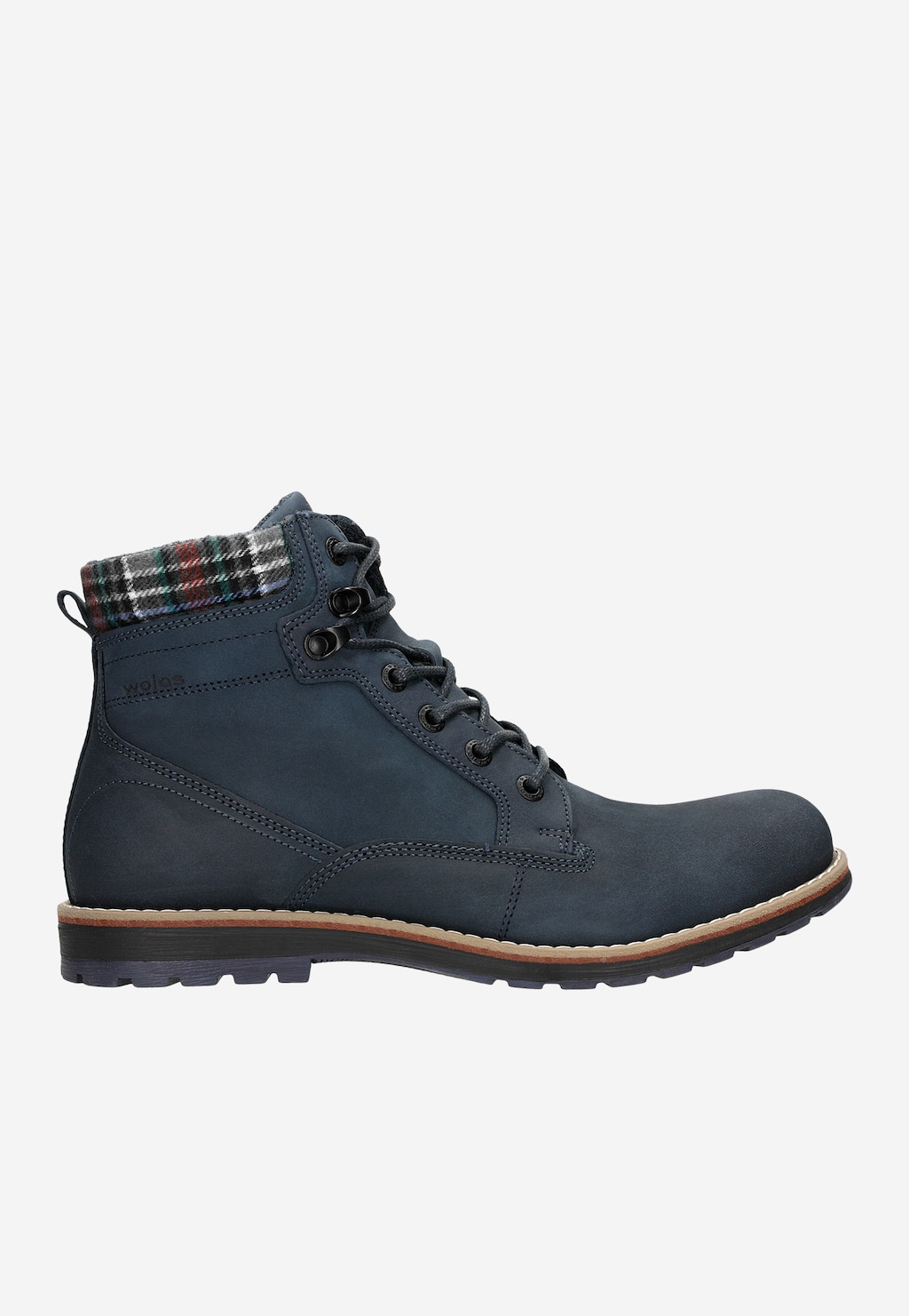 Granatowe męskie workery ze skóry crazy horse 8233-06 Widok 2