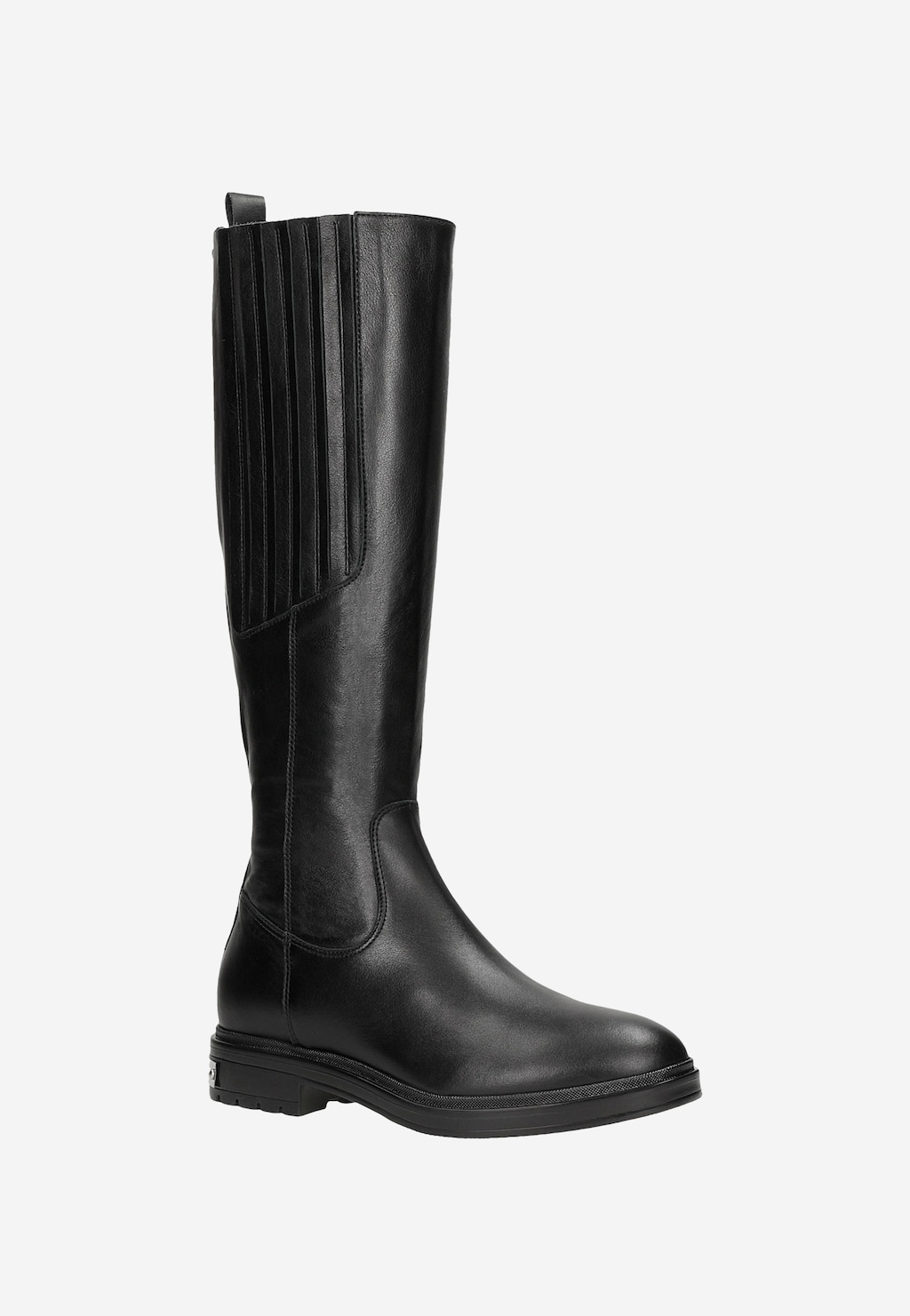 Czarne kozaki damskie oficerki z blaszką na podeszwie 71024-51 Widok 3