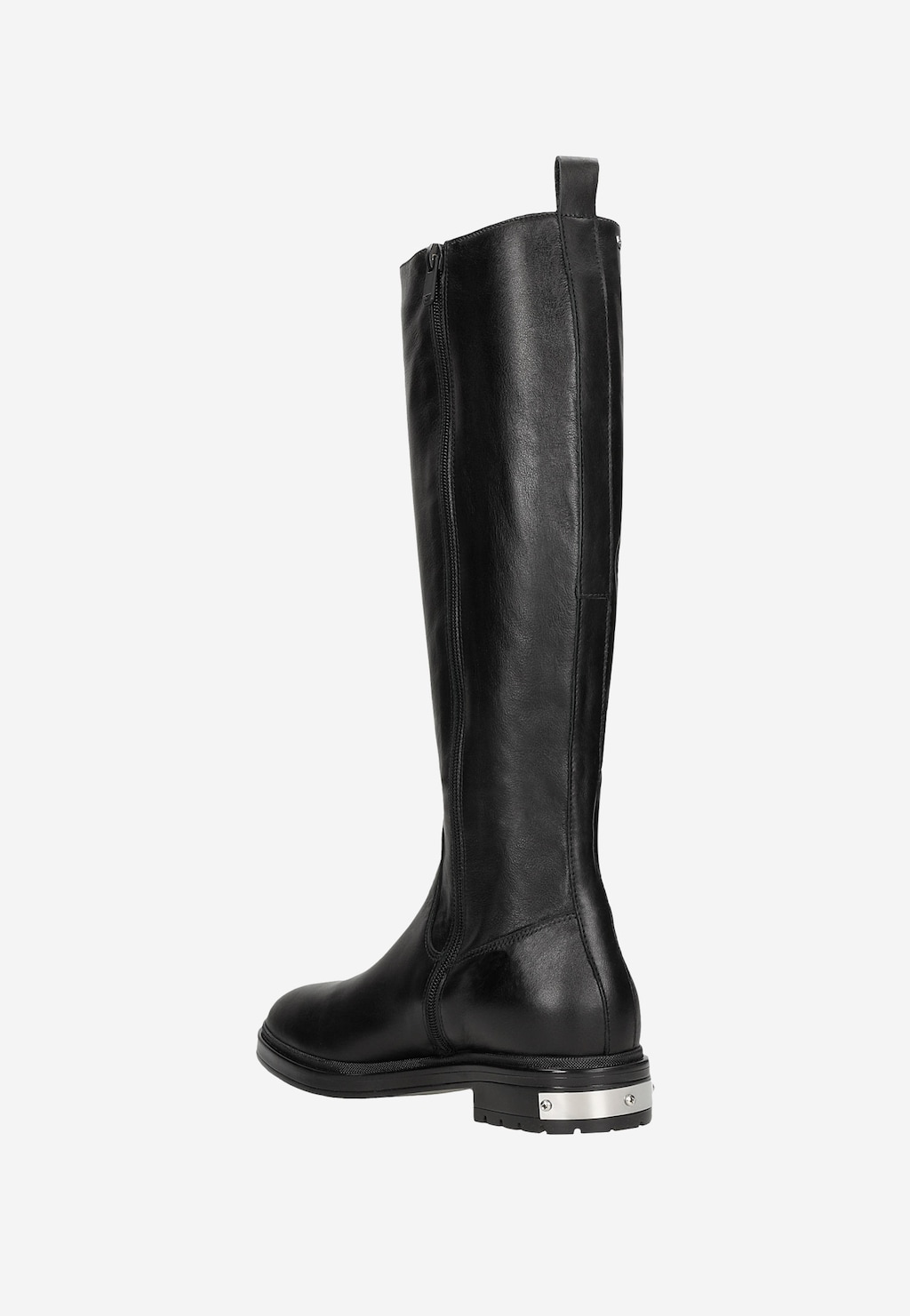 Czarne kozaki damskie oficerki z blaszką na podeszwie 71024-51 Widok 4