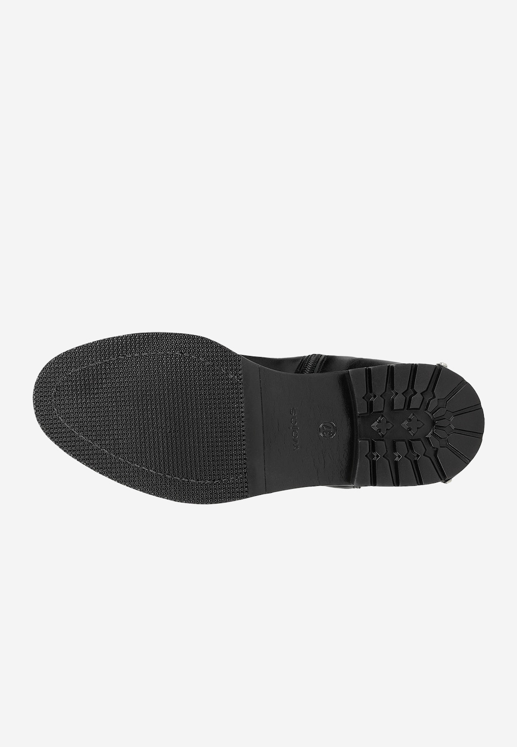 Czarne kozaki damskie oficerki z blaszką na podeszwie 71024-51 Widok 6