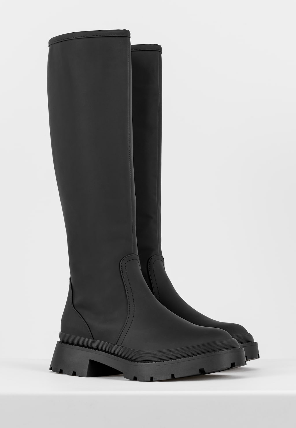 WJS czarne stylowe kozaki damskie na płaskiej podeszwie WJS45024-91 Widok 3