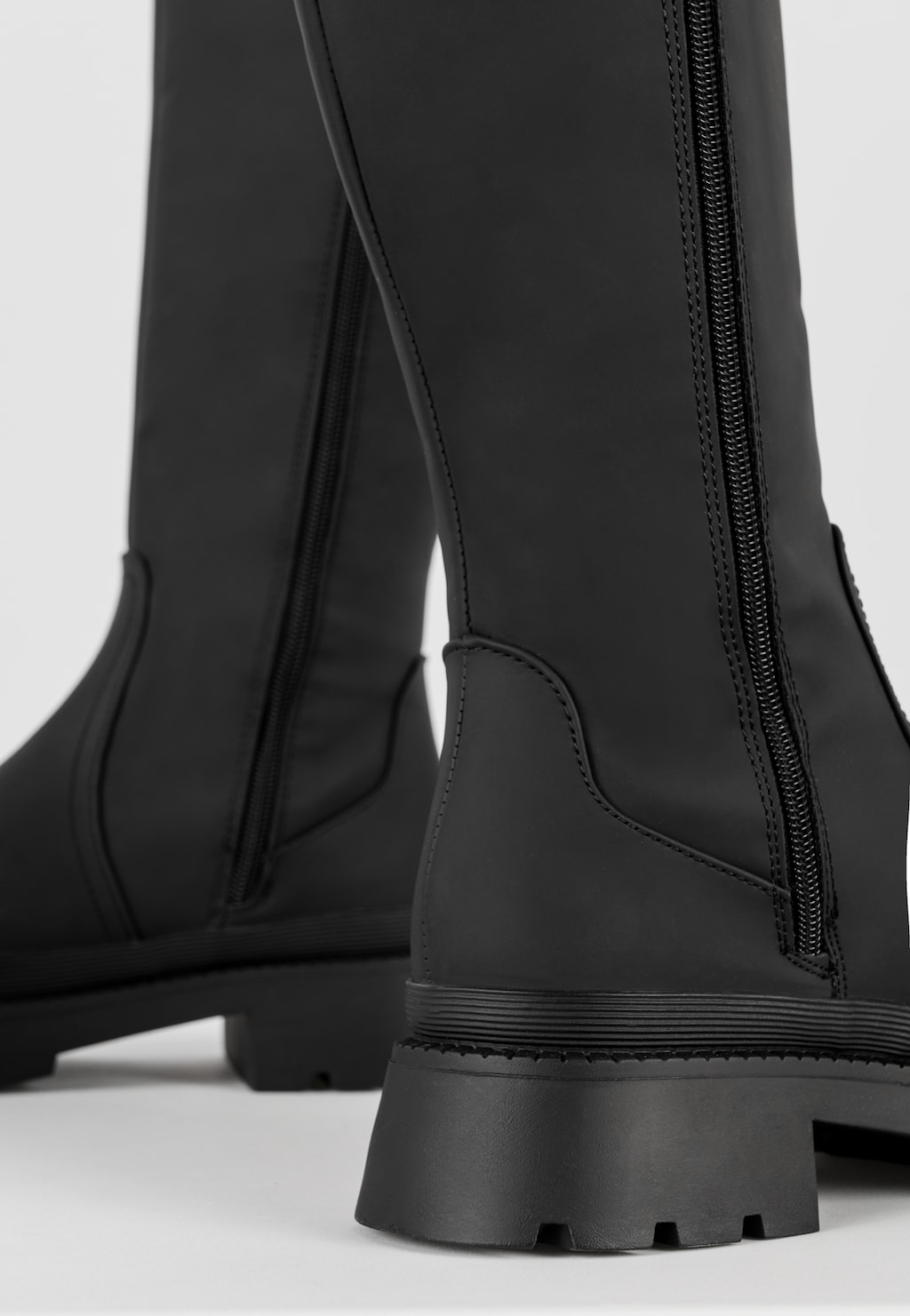 WJS czarne stylowe kozaki damskie na płaskiej podeszwie WJS45024-91 Widok 5