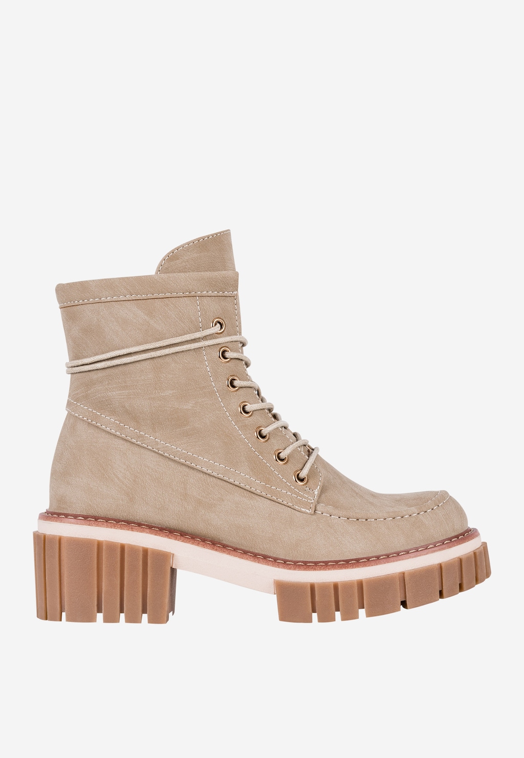 WJS beżowe trzewiki damskie w stylu miejskim WJS55039-64 Widok 2