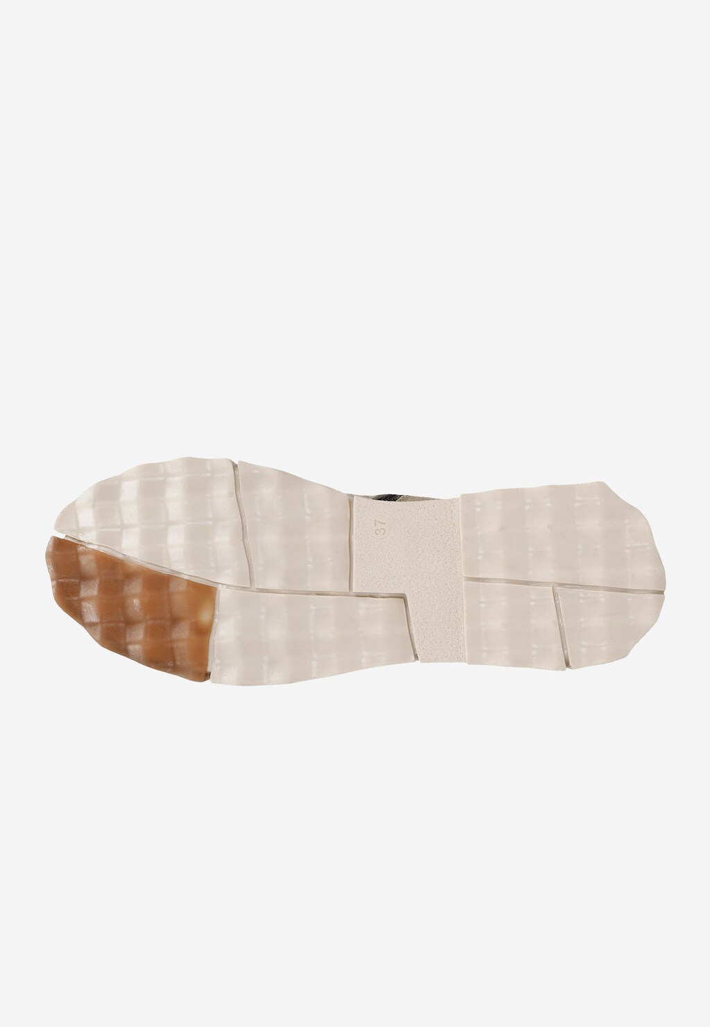 Beżowe botki damskie na podeszwie z kontrastową wstawką 55182-64 Widok 6