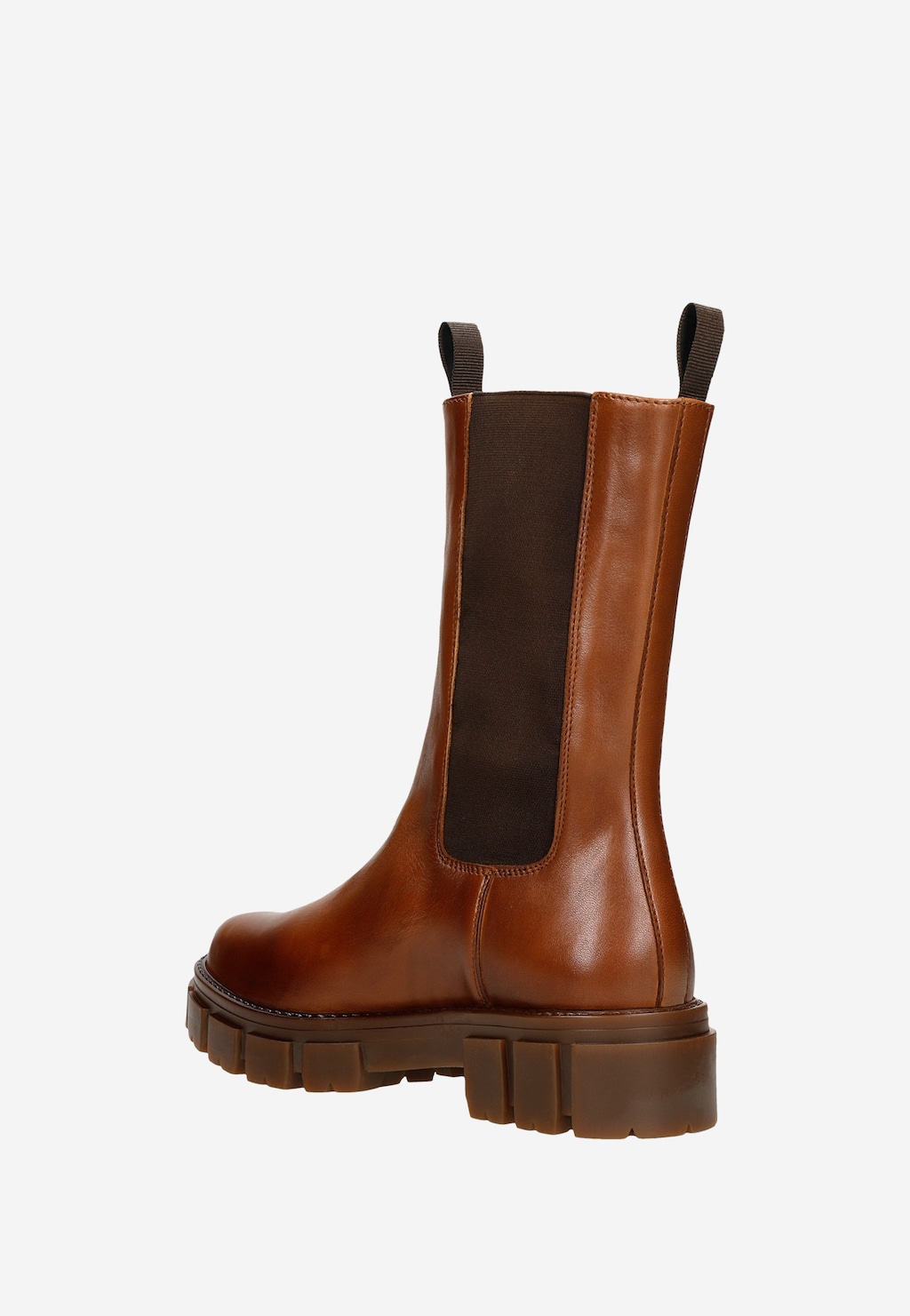 Hnedé dámske členkové čižmy z kože k jesenným outfitom 55117-52 Widok 4