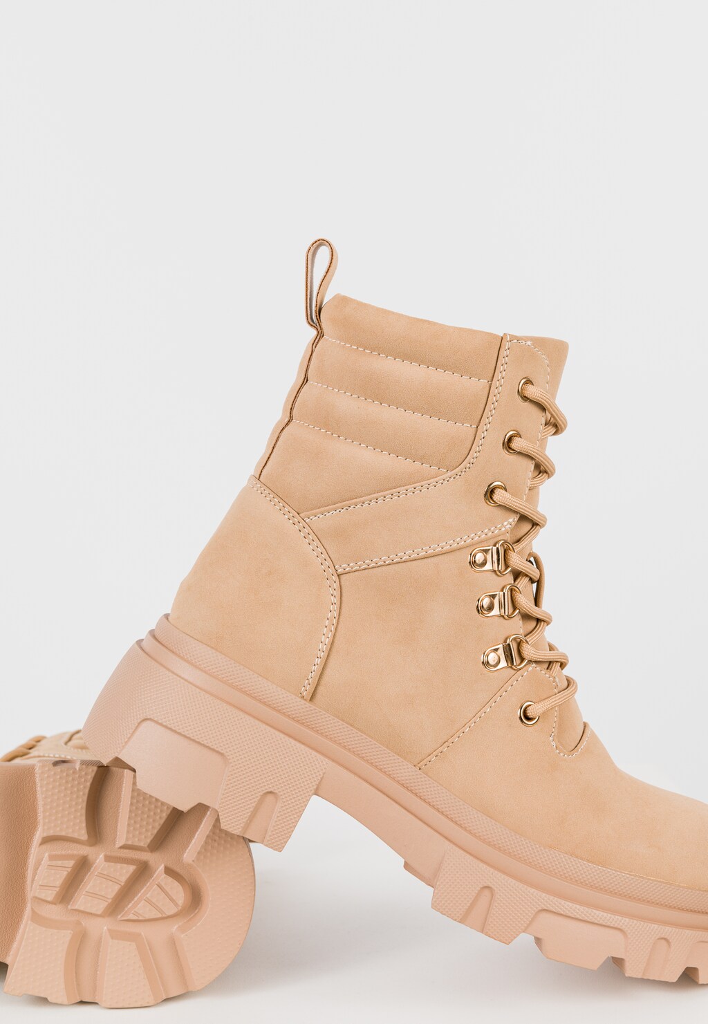 WJS beżowe trzewiki damskie na jesień WJS55033-64 Widok 4